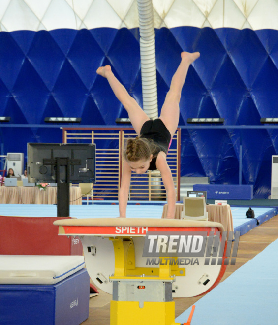 Bakıda qadın idman gimnastikası üzrə akrobatların çoxnövçülükdə çıxışı başlayıb. Azərbaycan, 4 dekabr 2015